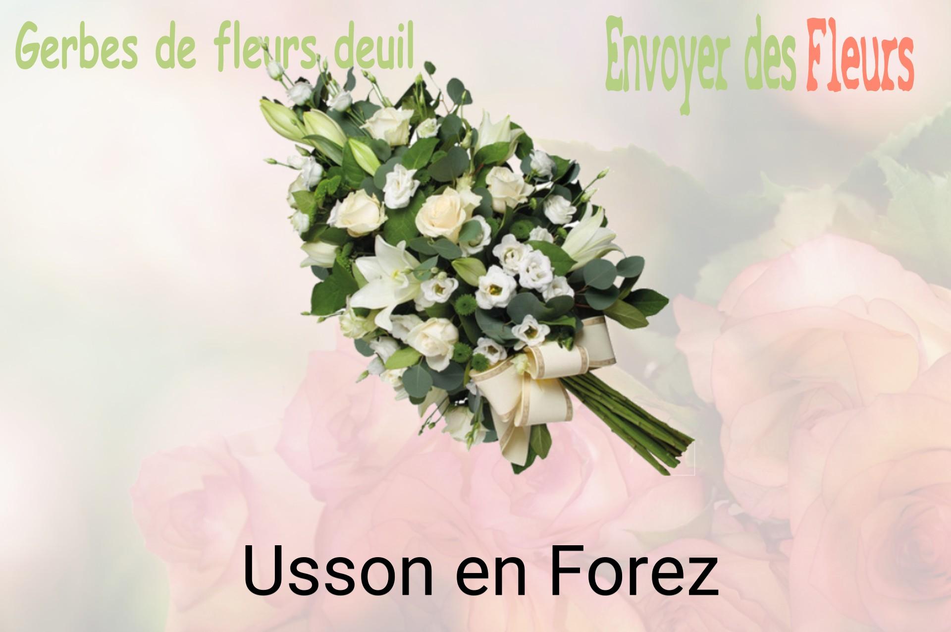 Gerbe de fleurs de deuil livrée à Usson-en-Forez